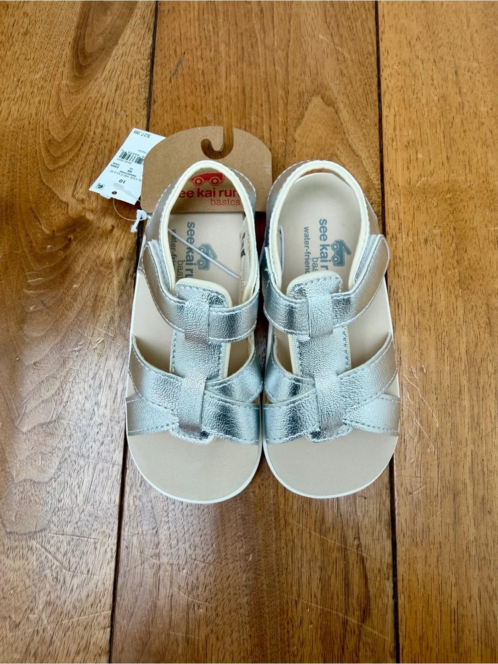 See Kai Run Metallic Silver Girls' Sandals